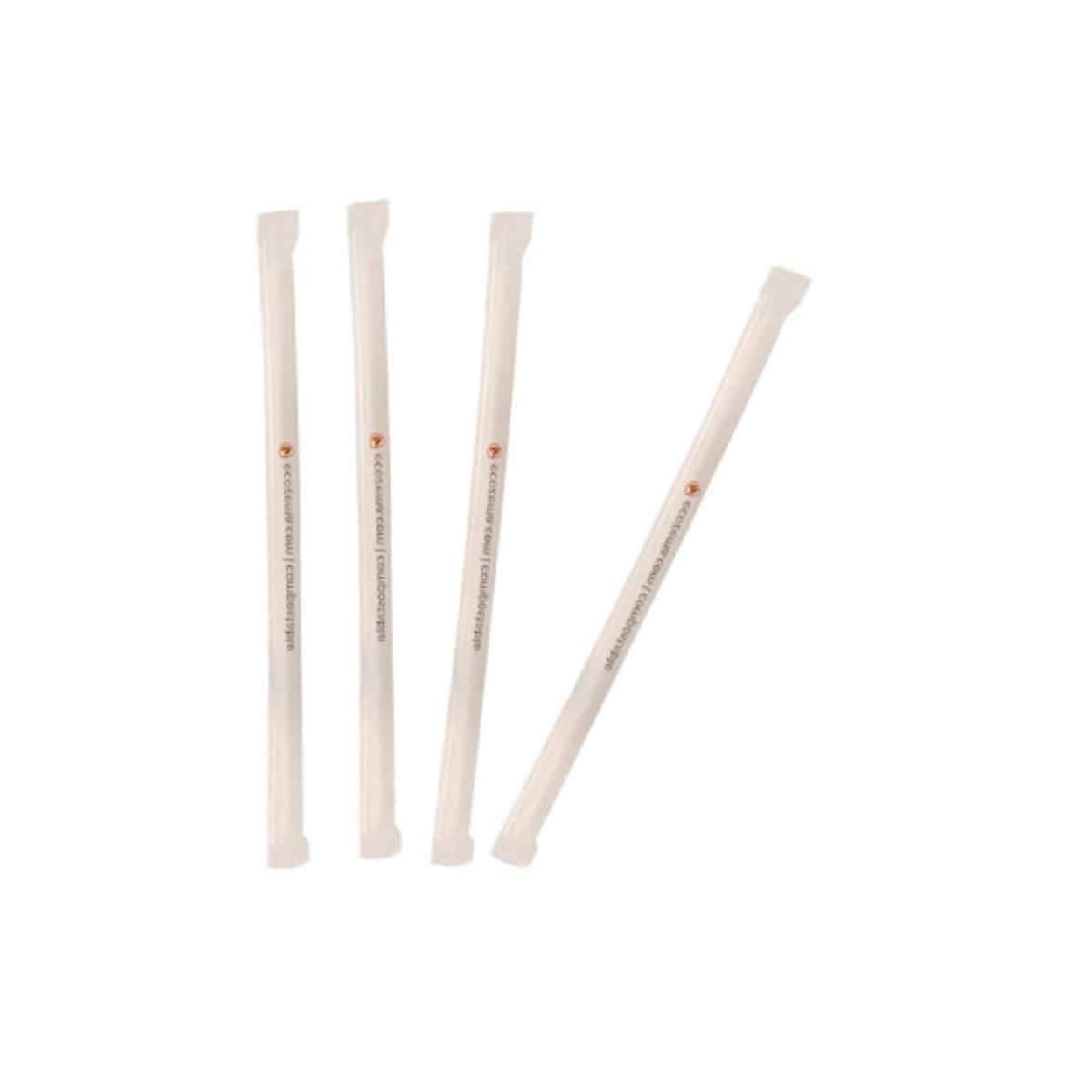 Cannucce incartate compostabili in bioplastica 7x210 mm 200 pz