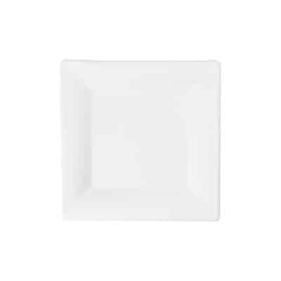 Piattini quadrati in polpa di cellulosa e PLA 16 cm 100 pz
