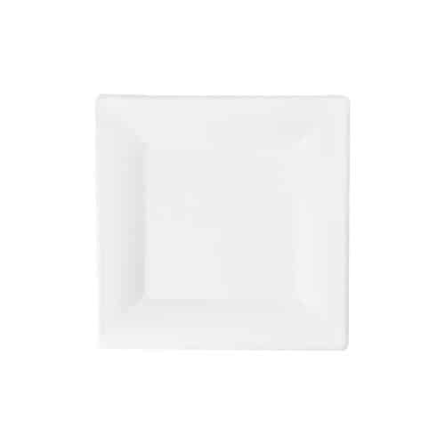 Piattini quadrati in polpa di cellulosa e PLA 16 cm ecologici