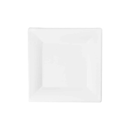 Piattini quadrati in polpa di cellulosa e PLA 16 cm ecologici