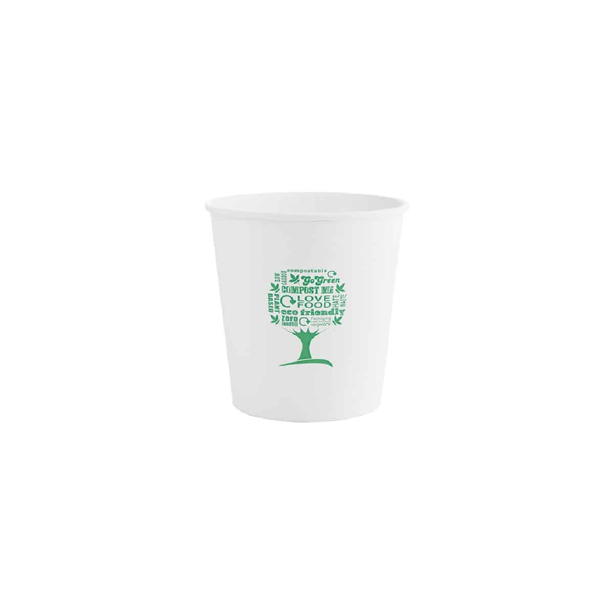 Ciotole con logo green in cartoncino Kraft e PLAml 700 50 pz