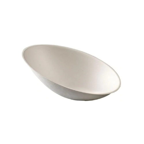 Ciotolina ovale da degustazione in cellulosa e PLA 100 pz 8x5,4cm.