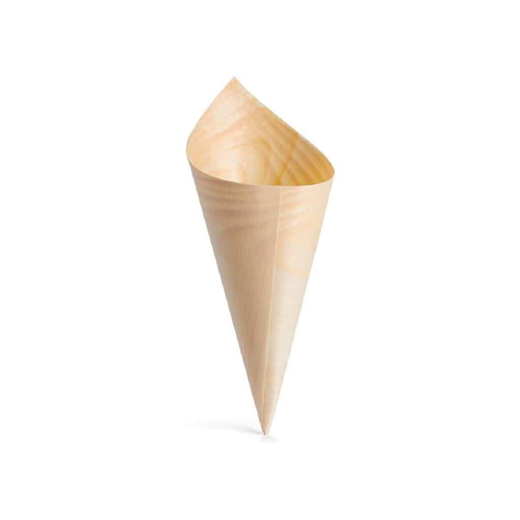 Coni in legno per finger food 9.5 cm 100 pz