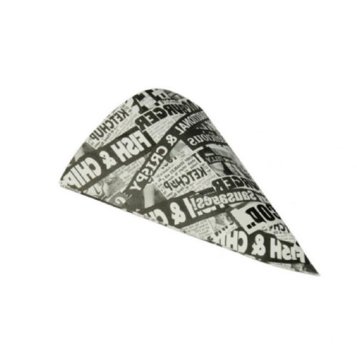 Cono per fritture in carta Notes antiunto 1000 pz