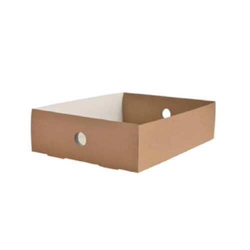 vassoio per scatola in cartone riciclato biodegradabile misura un mezzo