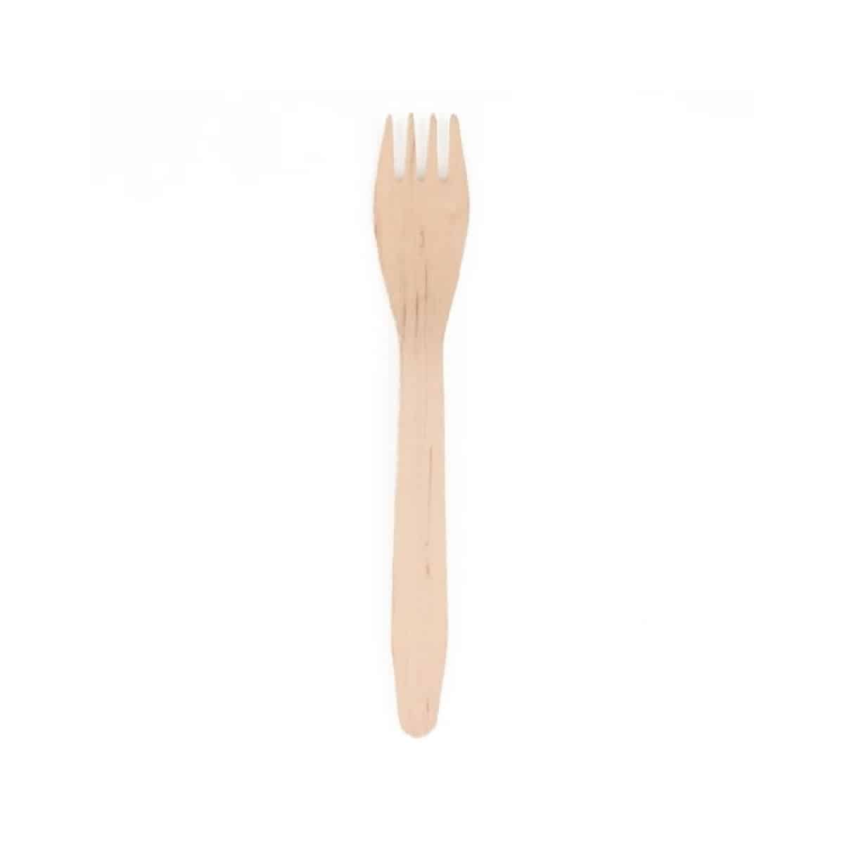 Forchetta in legno di betulla 16 cm 100 pz