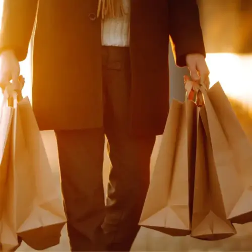 Shopper en papier recyclé havane