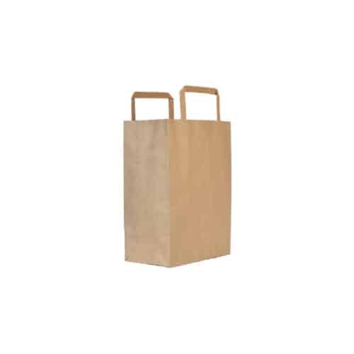 Shoppers avana con manici in carta ecologica e riciclata 22+10x29 cm 500 pz
