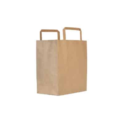Shoppers ecologici in carta riciclata 32+24x22 cm 250 pz