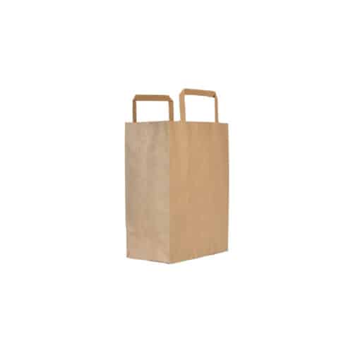 Shoppers in carta riciclata avana 17,5+8,5x21,5 cm 500pz