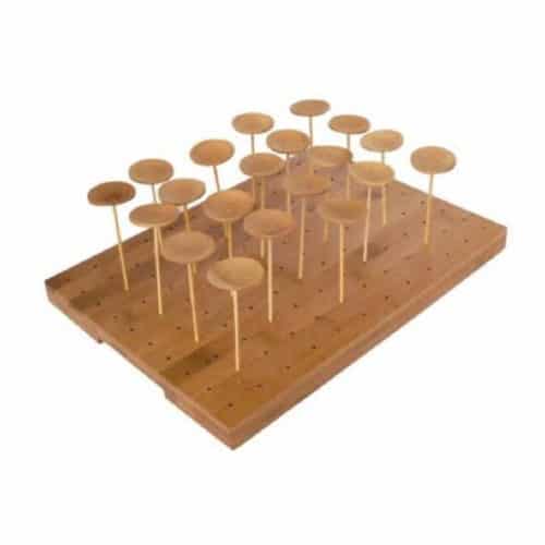Vassoio in legno 120 fori per stecchini 1 pz