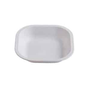 Piatto quadrato termosaldabile e compostabile in polpa di cellulosa 18×18 cm