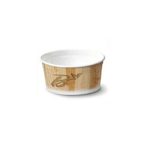 Coppette gelato in cartoncino kraft biodegradabili e compostabili da 230 ml