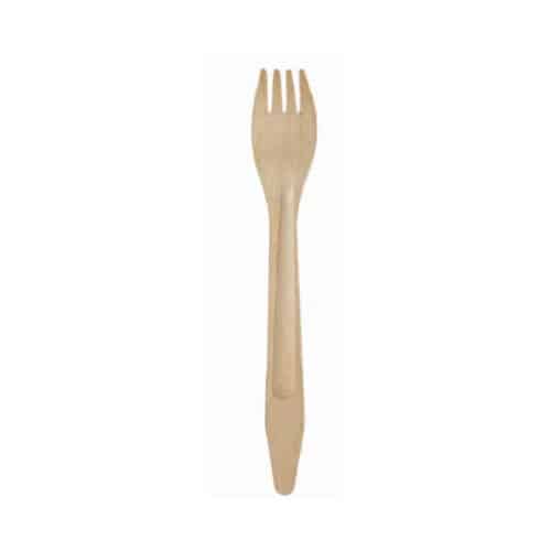 Forchetta in legno sbiancata 16.5 cm 100 pz