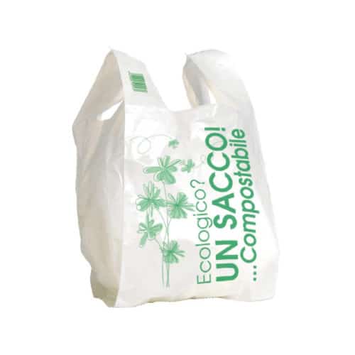 Shopper in Materbi bianca grande 30+9+9x60 ct. 500 pz.