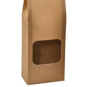 Sacchetto Kraft con finestra