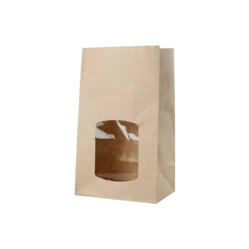 Sacchetti in carta con finestra compostabile per alimenti