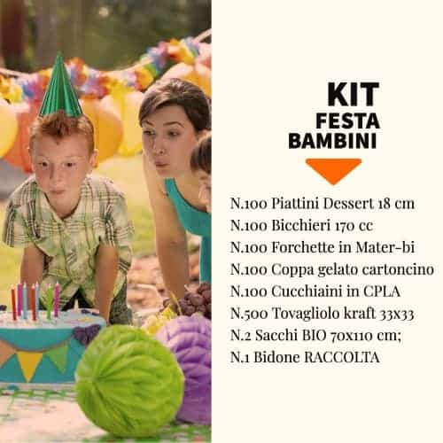 Kit festa stoviglie bambini - Ekoe ®