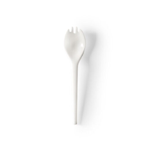 Cucchiaio e forchetta in bioplastica 13 cm 100 pz