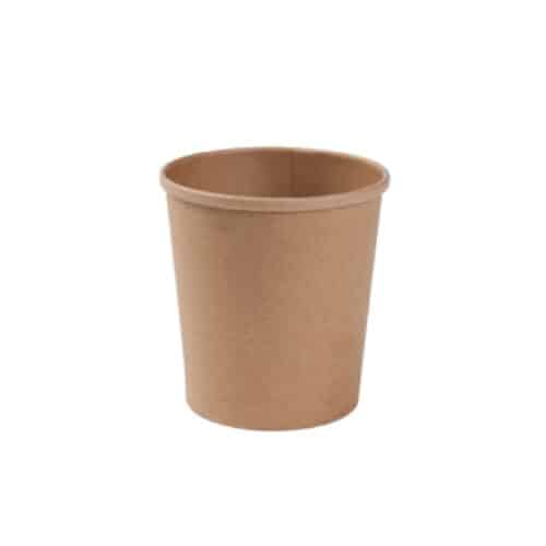 Ciotole avana per minestra in Kraft e PLA 600 ml 250 pz