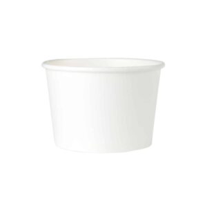 Ciotole ecologiche per minestra in cartoncino bianco e PLA da 475 ml