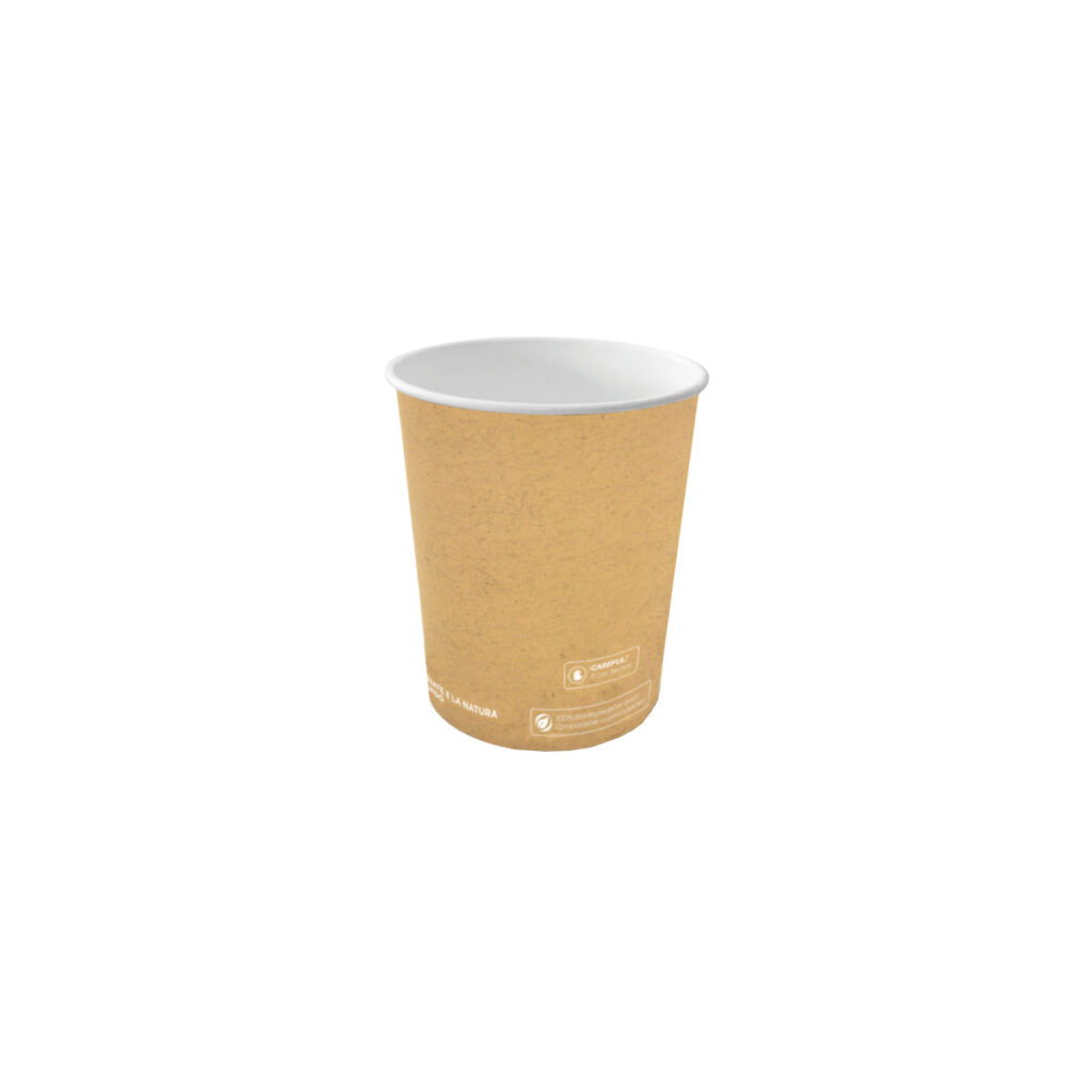 Bicchieri-caffe personalizzati in cartoncino avana 125 ml 100 pz