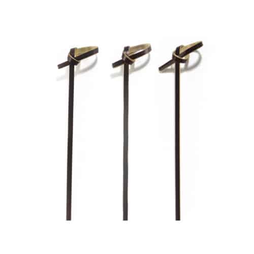 Bâtons de bambou noir avec noeud 10,5 cm