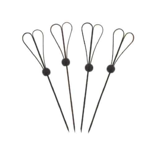 Stecchini ecologici in bamboo nero linea design a cuore 15 cm