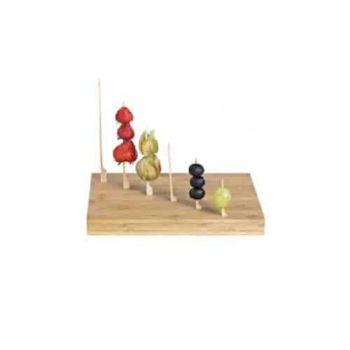Vassoio in legno 49 fori per stecchini 1 pz