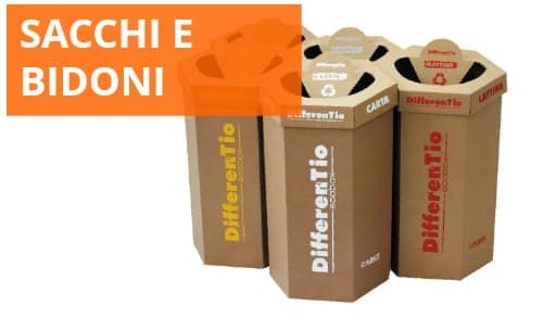 Sacchi e bidoni ecologici