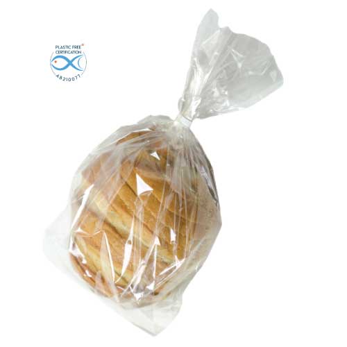 Bustine trasparenti in materiale biodegradabile per confezionare pane