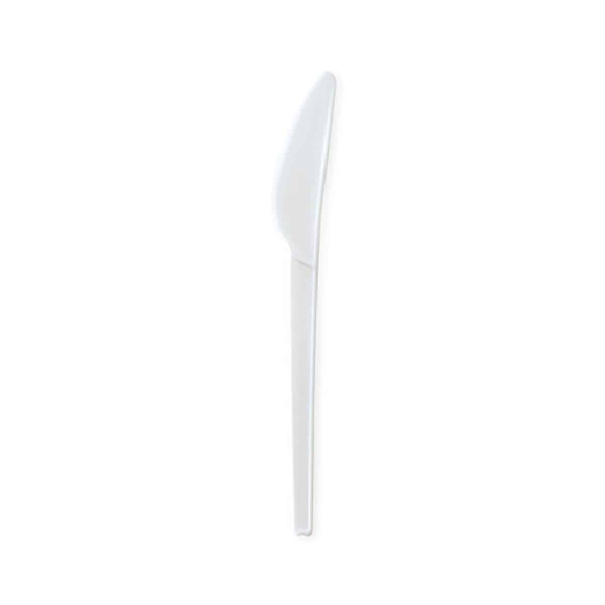 Coltello in bioplastica bianco 16.5 cm 100 pz