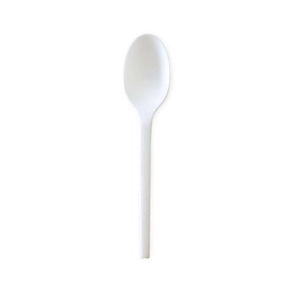 Cucchiaio in bioplastica bianco 16,5 cm 100 pz