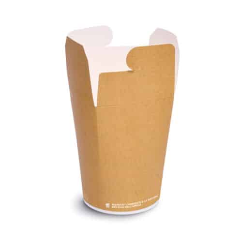 Noodle box compostabile per take away in cartoncino 750 ml