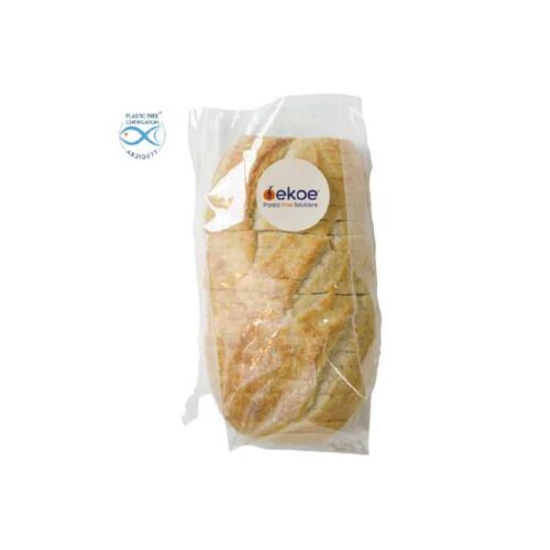 sacchetto trasparente biodegradabile per alimenti in Natureflex 160+90x360 mm