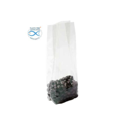 Sacchetti-trasparenti per alimenti in Natureflex™ 120+70x350 mm 1000 pz