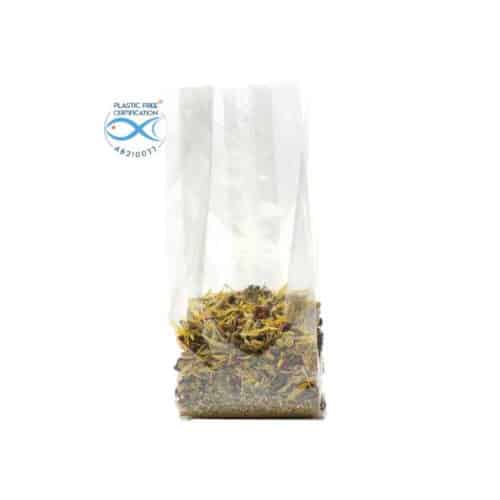 Sacchetti trasparenti per alimenti in Natureflex™ 80+50x240 mm 500 pz