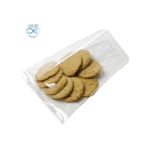 Sacchetti trasparenti per alimenti in Natureflex™ 90+60x280 mm 1500 pz