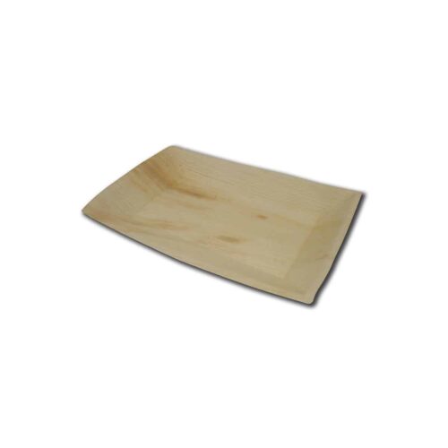 Piatti ecologici rettangolari in foglia di palma 17x12 cm