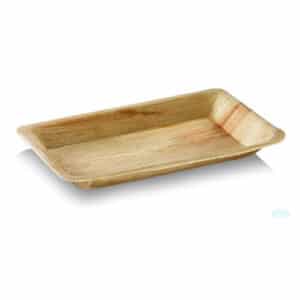 Piatti ecologici rettangolari in foglia di palma 24x16 cm