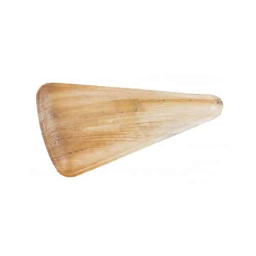 Piatti ecologici triangolari in foglia di palma 25x15 cm