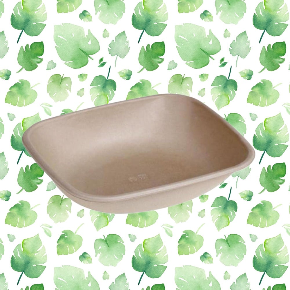 piatti fondi design quadrato compostabili