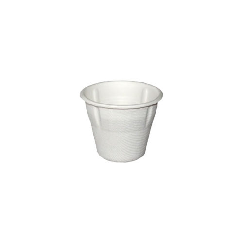 Eco tazzina compostabile in canna da zucchero 80 ml dettaglio 25pzx32conf.