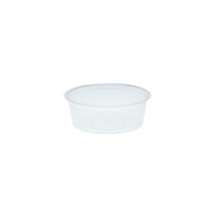 Bicchierini trasparenti per salse biodegradabili e compostabili da 60 ml