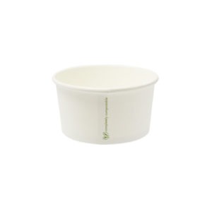 Ciotole bianche in cartoncino compostabili resistenti al caldo da ml 470