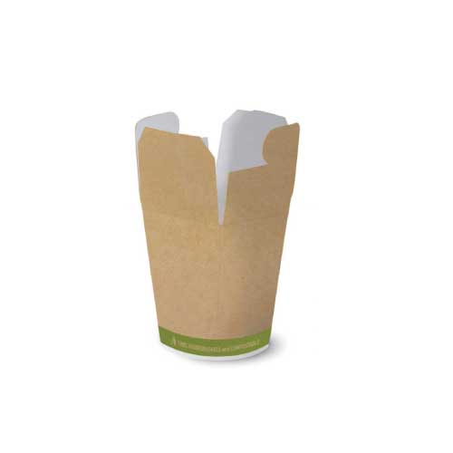 Noodle box compostabile in cartoncino da 500 ml
