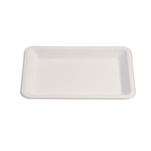 Piatti rettangolari polpa di cellulosa e PLA 20x15 100 pz