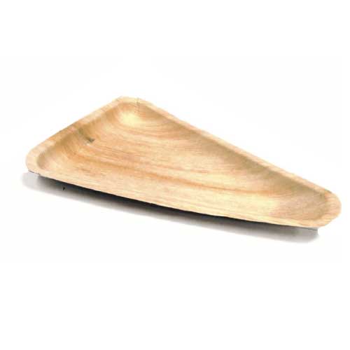 Piatti triangolari biodegradabili in foglia di palma 25×15 cm