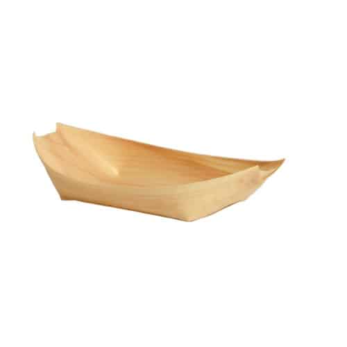 Piattino in legno ecosostenibile per alimenti 22 cm