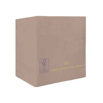 Tovaglioli ovatta di dimensioni 25x25 cm color avana